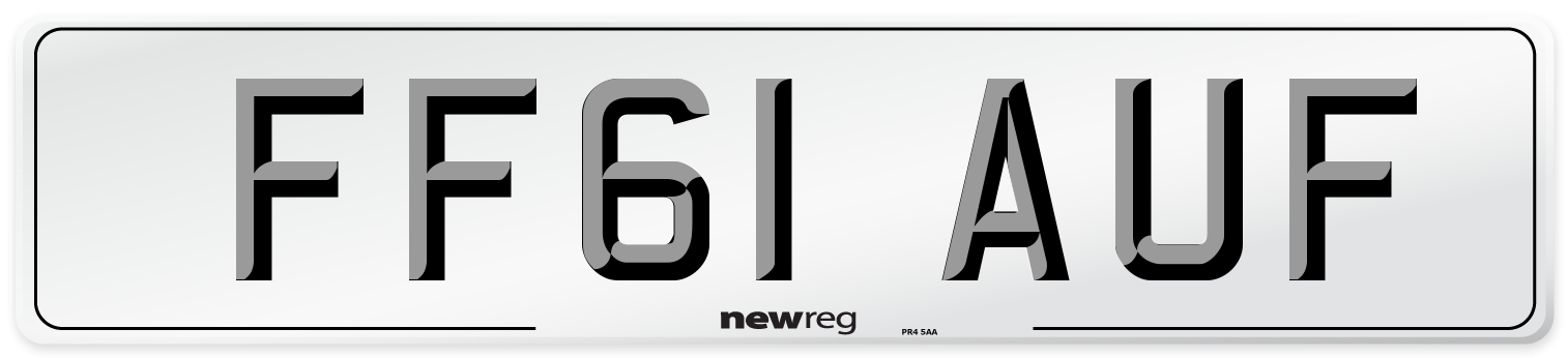 FF61 AUF Number Plate from New Reg